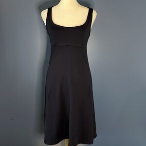 Susana Monaco  "navy blue" (almost black) strappy minidress, sz M, form-fitting